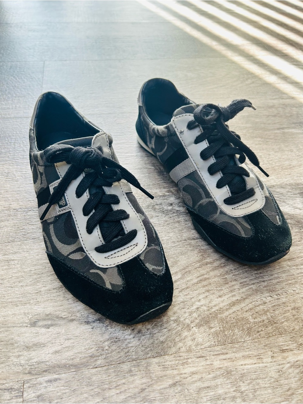 Coach Black & Gray Signature Logo Sneakers